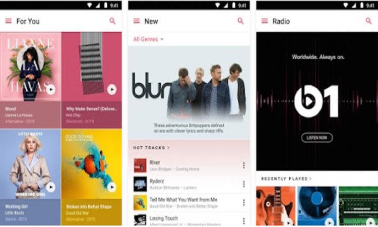 Apple Music, Google Play Store